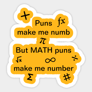 Math Number Sticker